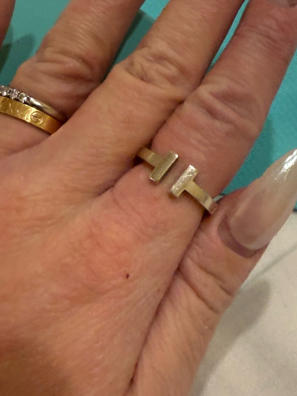 Tiffany & Co. Silver T‑Bar Open Ring